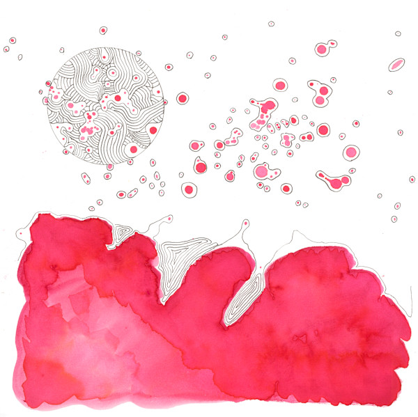 88 Abstract Landscape Red by Timothy Ray Horn