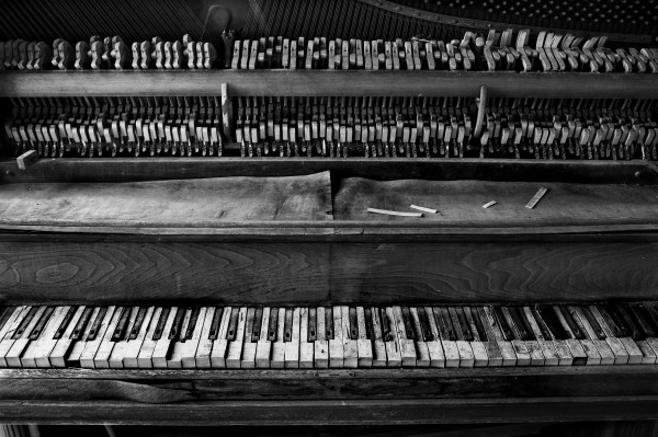 Piano at Pleasant Green Church - Issaquena County, Mississippi by Will Jacks
