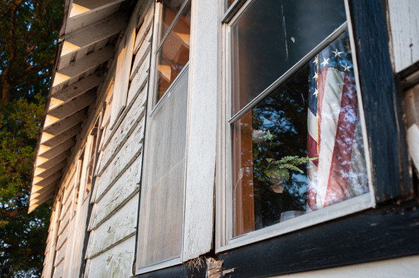 Flag in a Church Window - Bolivar County, Mississippi by Will Jacks