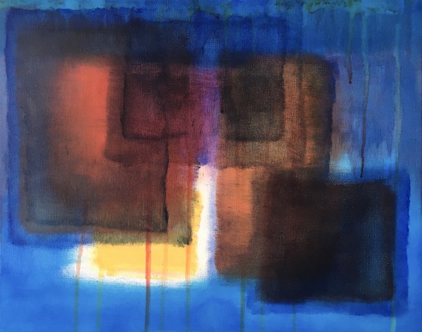 untitled (layers on blue) by Martine van Bijlert