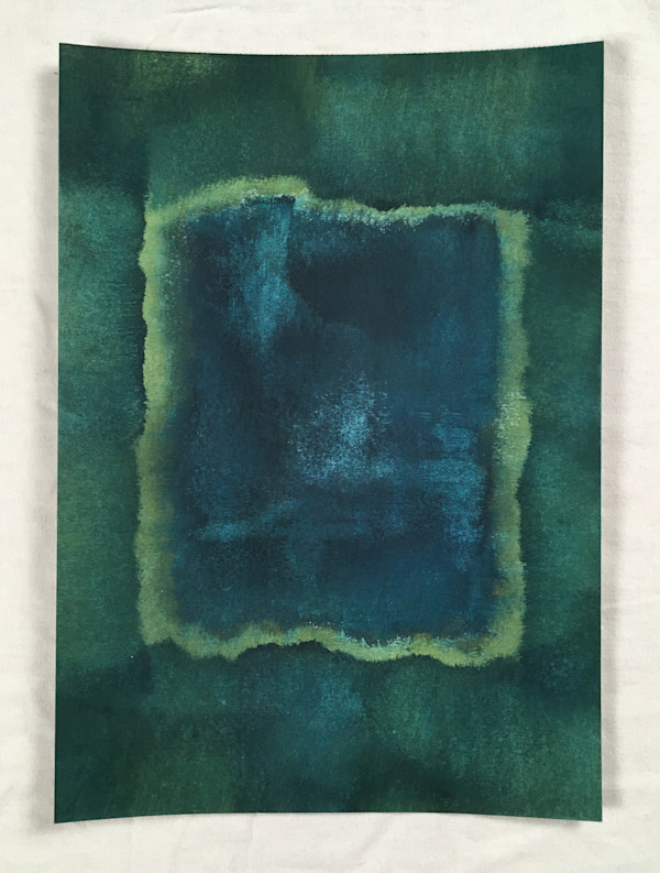 untitled (blue on green) by Martine van Bijlert
