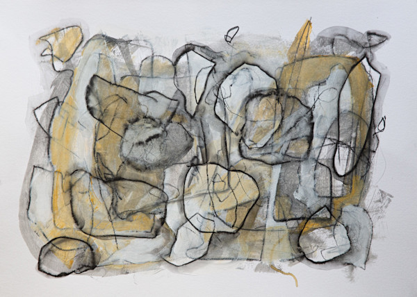 untitled (grey and ochre) by Martine van Bijlert