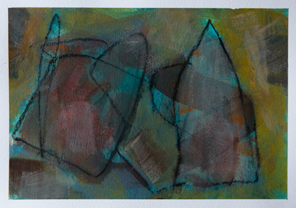 untitled (leaning blue and green) by Martine van Bijlert