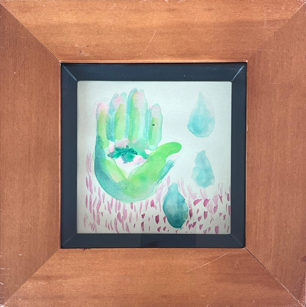 Green Hamsa by Hilary Greenstein