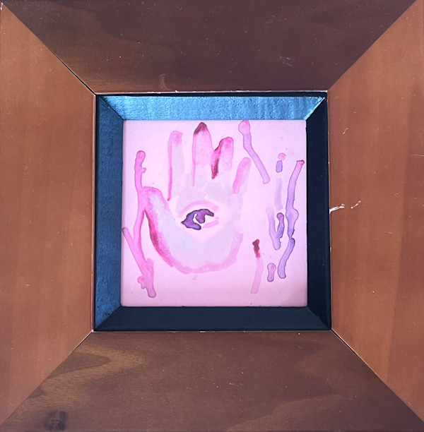 Pink Hamsa by Hilary Greenstein