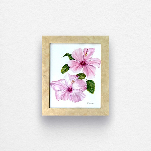 Pink Hibiscus Watercolor, 8x10 by Elizabeth Paris, Image 1.