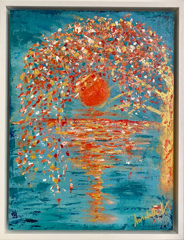 Blossoms by the coral moon by Annabelle Volpi