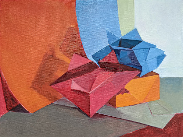 Red, Blue, Orange Boxes No. 1 by Amanda Hanlon