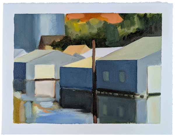 Afternoon Boat Houses by Amanda Hanlon