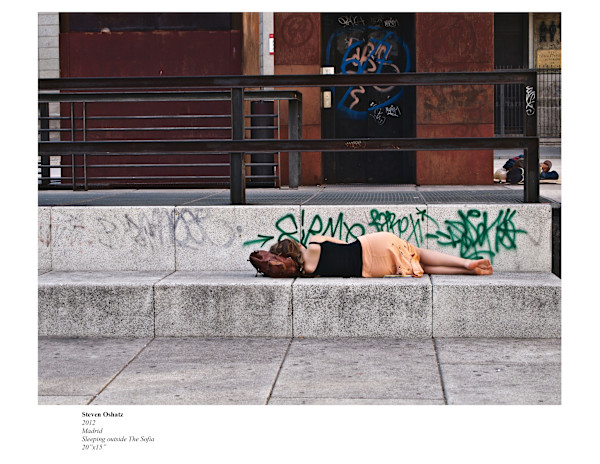 MADRID SLEEPING OUTSIDE THE SOFIA by Steven Oshatz