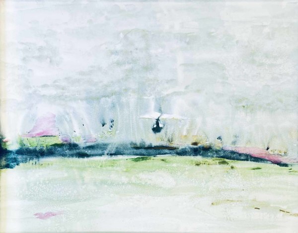 Abstract Landscape with Billowy Clouds by Mary Mastren-Williams