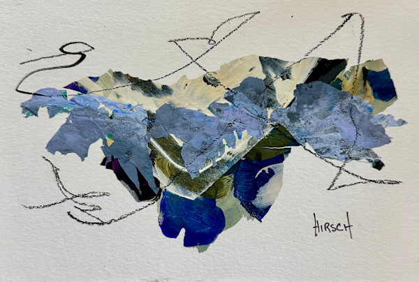 Periwinkle and Chalk on Gray Box by Nancy Lassen