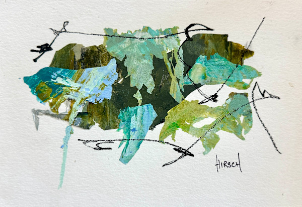 Green and Aquas Covid Small by Nancy Lassen