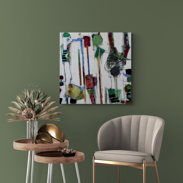 Shardz on White by Nancy Lassen