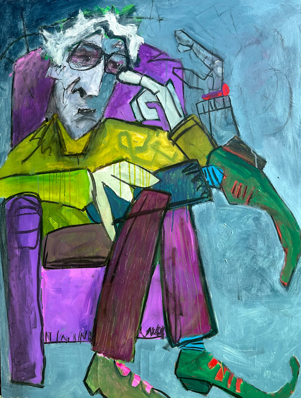 Self Portrait as a Therapist: Checking the Time by Robin Walker
