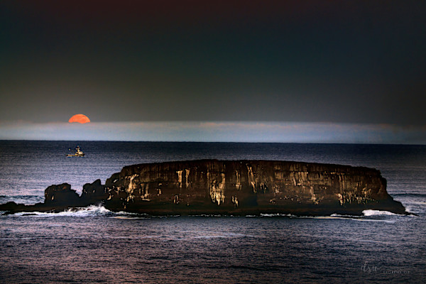 Moonset on Gull Rock Limited Edition 1/25 by Jeremy Likness
