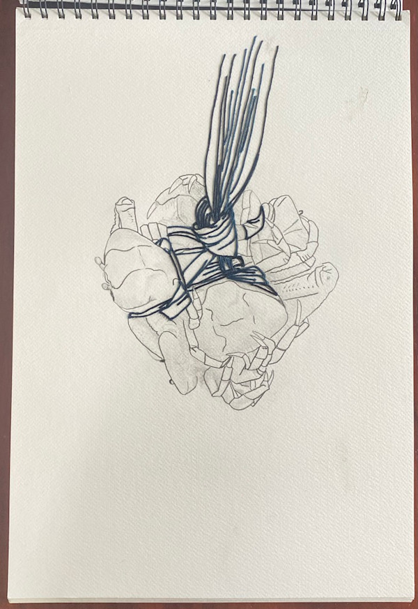 Crab gang, drawing by Grace Guirola