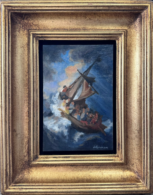 The Storm on the Sea of Galilee—Rembrandt master copy by Heather Graham