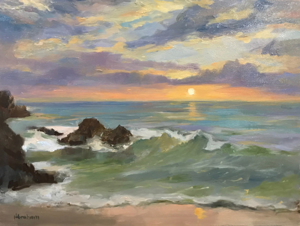 Ocean at Sunset by Heather Graham