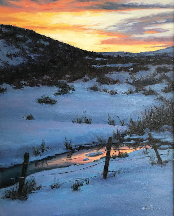 Sunrise Over Council Bluffs — Heather Graham 16” x 20”, $1200 by Heather Graham