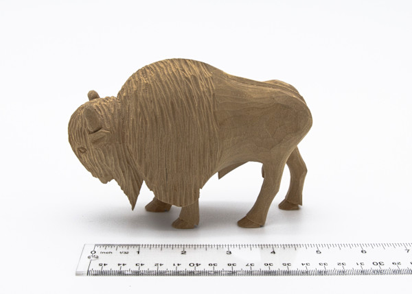Primitive Style  Folk Art Bison