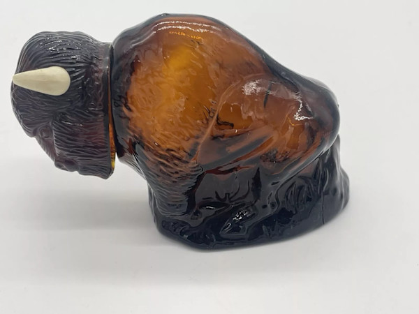 Avon Bottle Amber Glass Bison