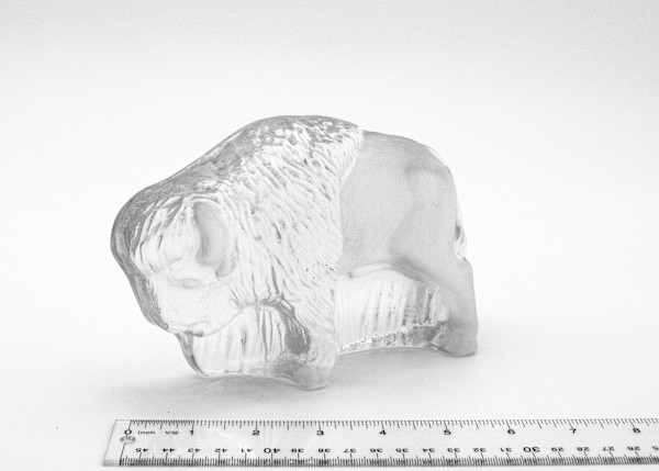 Viking Glass Bison Paperweight