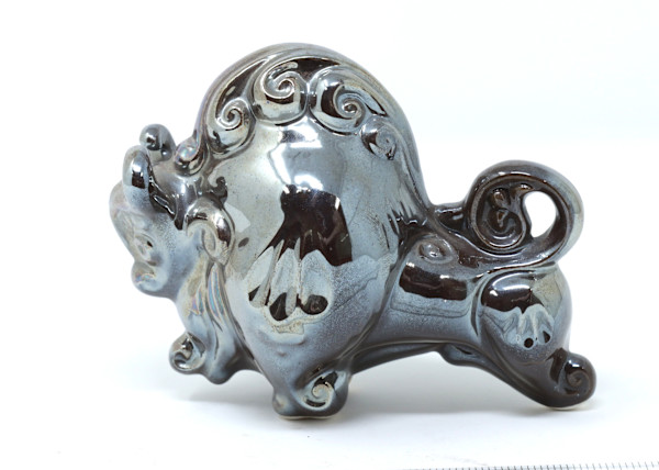 Soviet Lomonosov Porcelain Bison - Silver Variant