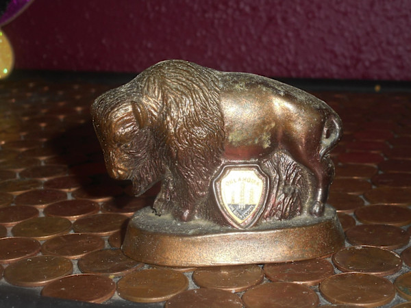 Oklahoma Souvenir Bison Figurine