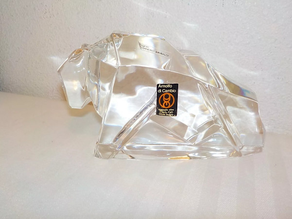 Arnolfo Di Cambio Lead Crystal Bison by Alessandro Rambaldi