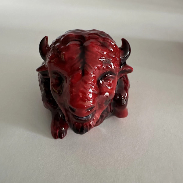 Kevin Francis Face Pot - Jules The Bison Prototype Colour Trial by Kevin Pearson