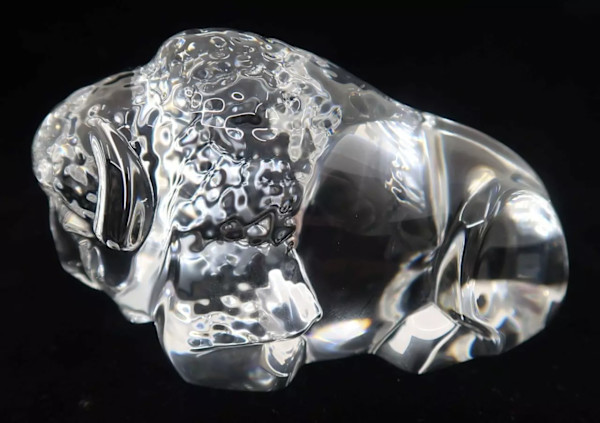 Stueben Glass Bison Hand Cooler by Taf Lebel Schaefer