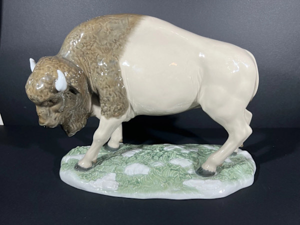 Lladró American Bison (Prototype) Model #8723, Gres Series, Never Released for Production