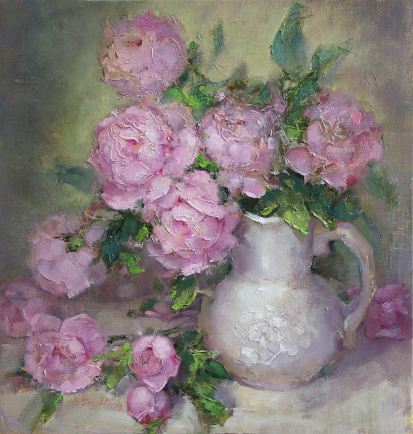 Peonies Last Stand by Barbara Schilling