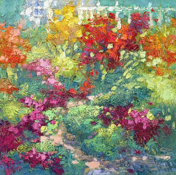 A Riot of Garden Color by Barbara Schilling