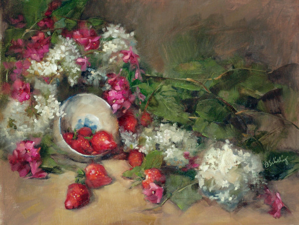 Spilling Strawberries by Barbara Schilling
