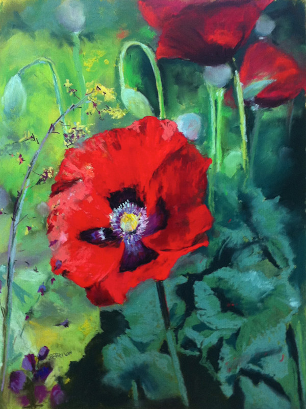 Red Flowers by Betty Efferson