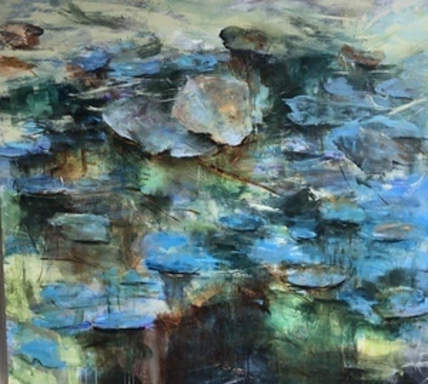 Peering Into Pond by Betty Efferson