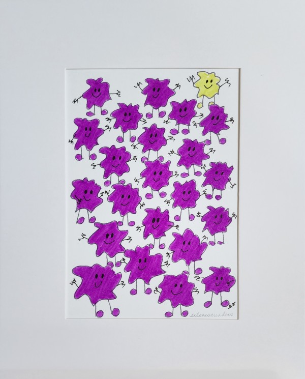 Be Yourself Purple and Yellow by Eileen Saunders