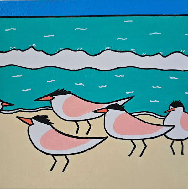 Punk rock birds by Eileen Saunders