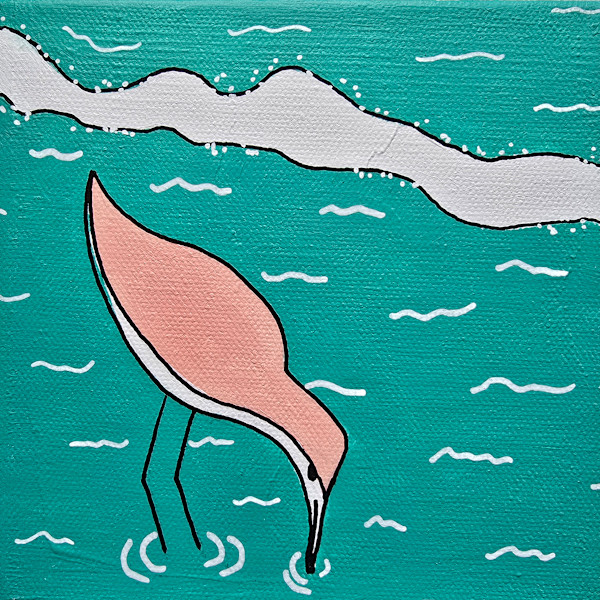 Wading Willet by Eileen Saunders