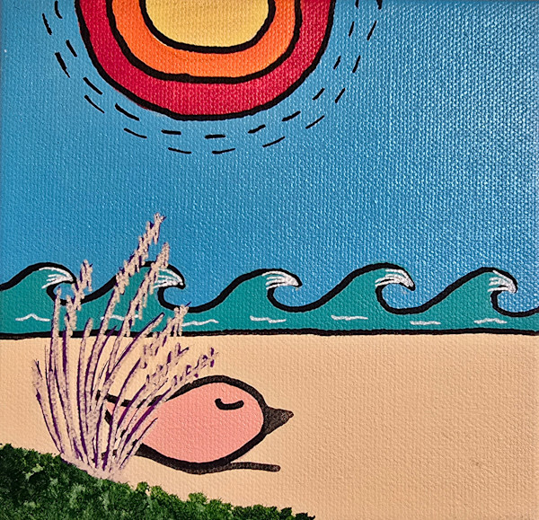 Sleeping in Dune Grass by Eileen Saunders