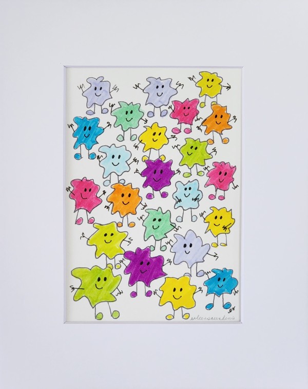 Happy Crowd Multi #2 by Eileen Saunders