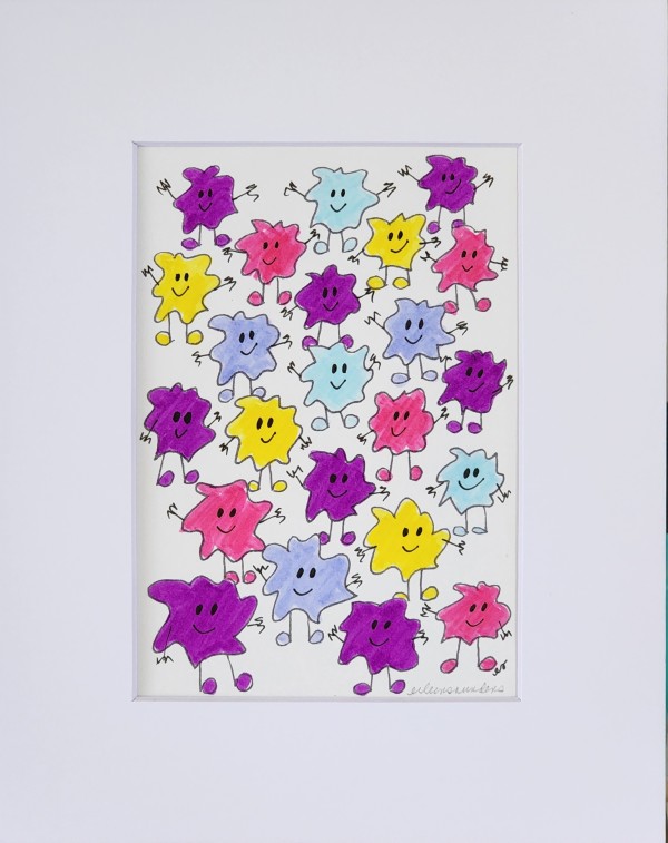 Happy Crowd Multi #3 by Eileen Saunders