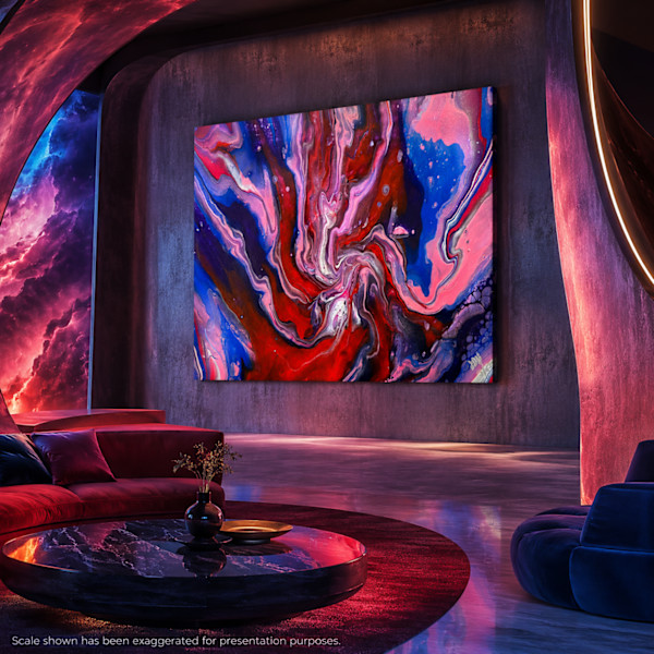 Eclipse of Passion | 9 x 12 x 1 in | Abstract Painting by JD Hecht | Creatively Cutz Studio, Image 1.