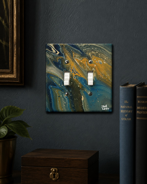 Auric Passage | 5.25 x 5.25 x .25in | Painted Lightswitch Cover by JD Hecht | Creatively Cutz Studio, Image 2.