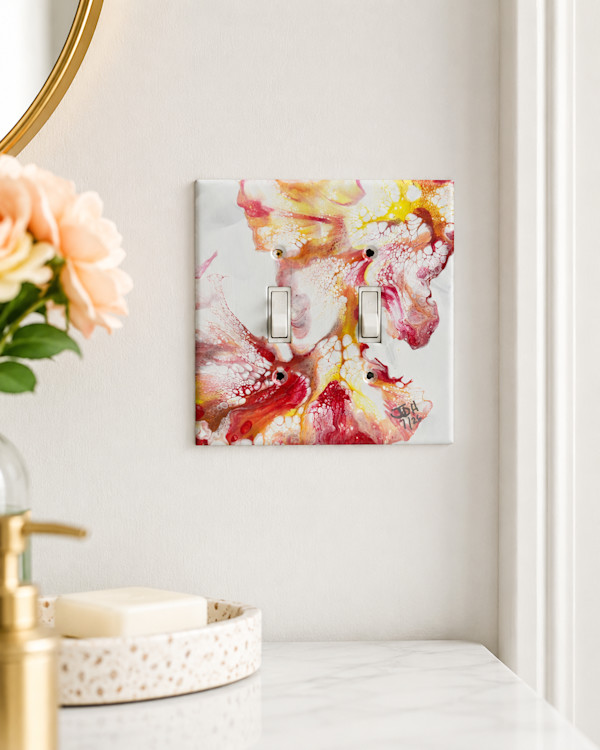 Candied Flight | 5.25 x 5.25 x 0.25 in | Painted Lightswitch Cover by JD Hecht | Creatively Cutz Studio, Image 1.