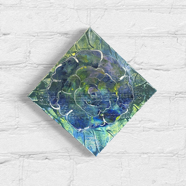 Caribbean Rose  |  12 x 12 x 1 in  | Abstract Collaboration by JD Hecht | Creatively Cutz Studio, Image 1.