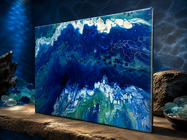 Crashline  | 18 x 24 x 1 in  |  Abstract Painting by JD Hecht | Creatively Cutz Studio, Image 1.