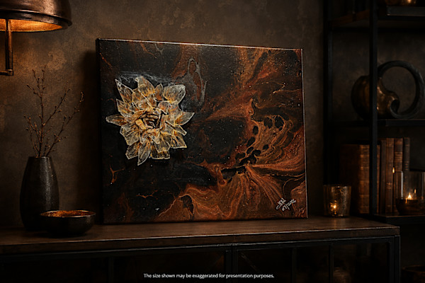Emberquary | 11 x 14 x 1 in | Mixed Media Artwork by JD Hecht | Creatively Cutz Studio, Image 1.